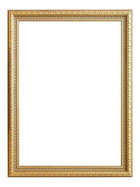 Beyaz arka plan üzerinde izole yaldızlı çerçeve