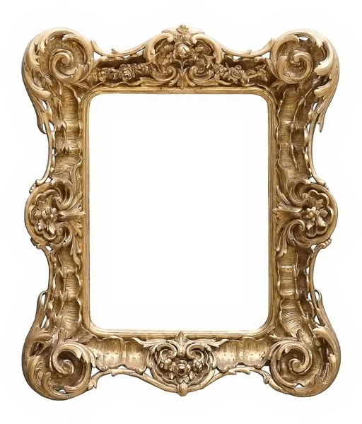 Beyaz arka plan üzerinde izole yaldızlı çerçeve