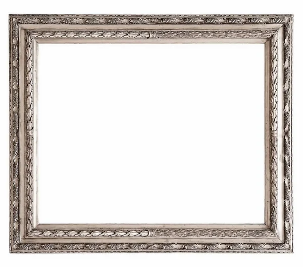 Silver frame isolated on white background — Stock Photo, Image