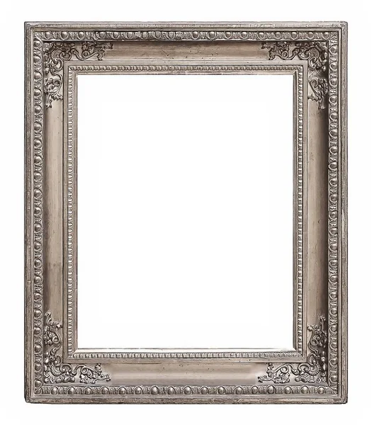 gümüş çerçeve beyaz arkaplanda izole edildi