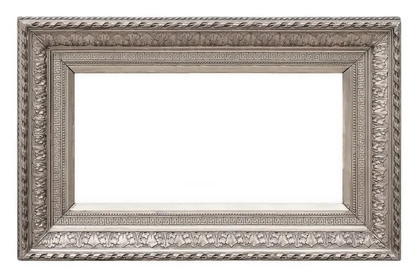 gümüş çerçeve beyaz arkaplanda izole edildi