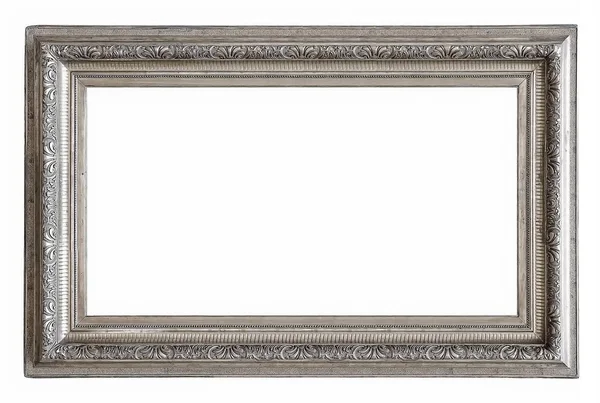 gümüş çerçeve beyaz arkaplanda izole edildi