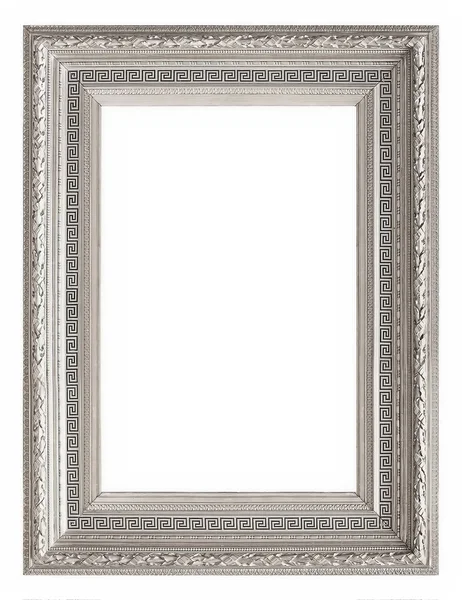 gümüş çerçeve beyaz arkaplanda izole edildi