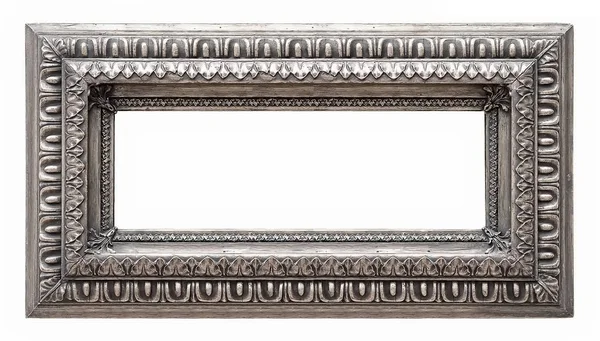 gümüş çerçeve beyaz arkaplanda izole edildi