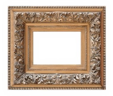 altın çerçeve beyaz arkaplanda izole edildi