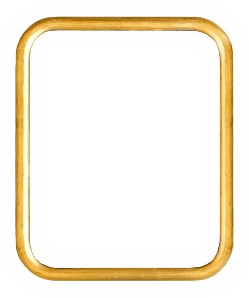 Gyllene ram isolerad på vit bakgrund — Stockfoto