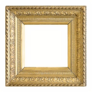 Beyaz arka plan üzerinde izole yaldızlı çerçeve