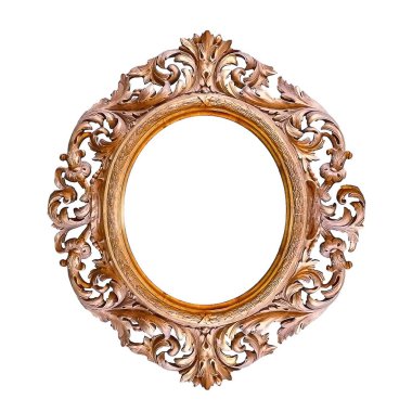 Beyaz arka plan üzerinde izole yaldızlı çerçeve