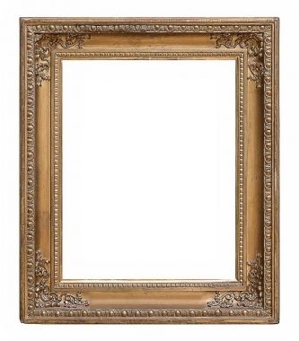 altın çerçeve beyaz arkaplanda izole edildi