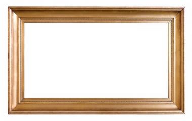 altın çerçeve beyaz arkaplanda izole edildi