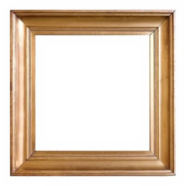 Gouden frame geïsoleerd op witte achtergrond — Stockfoto