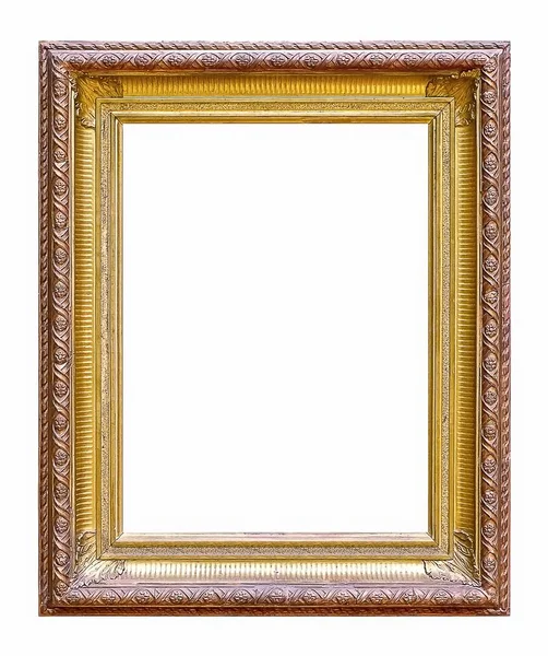 altın çerçeve beyaz arkaplanda izole edildi