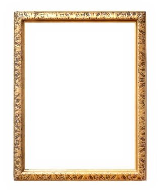 Beyaz arka plan üzerinde izole yaldızlı çerçeve