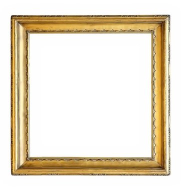 Beyaz arka plan üzerinde izole yaldızlı çerçeve