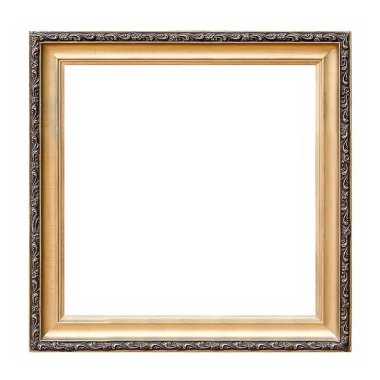 Beyaz arka plan üzerinde izole yaldızlı çerçeve