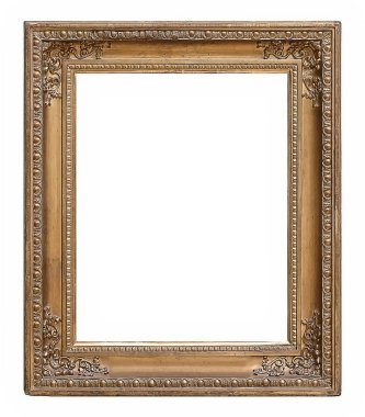 Beyaz arka plan üzerinde izole yaldızlı çerçeve