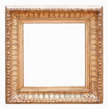 Beyaz arka plan üzerinde izole yaldızlı çerçeve