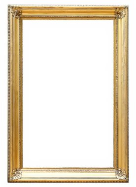 Beyaz arka plan üzerinde izole yaldızlı çerçeve