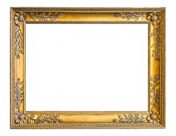 Beyaz arka plan üzerinde izole yaldızlı çerçeve