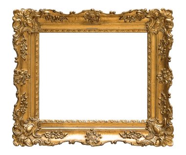 Beyaz arka plan üzerinde izole yaldızlı çerçeve