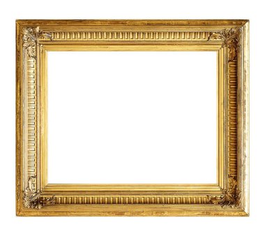 Beyaz arka plan üzerinde izole yaldızlı çerçeve