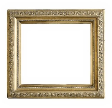 Beyaz arka plan üzerinde izole yaldızlı çerçeve