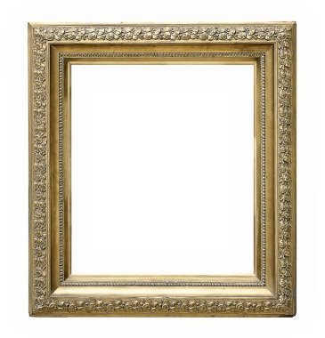 Beyaz arka plan üzerinde izole yaldızlı çerçeve