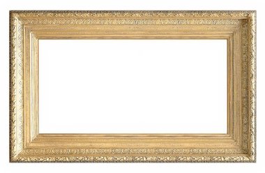 Beyaz arka plan üzerinde izole yaldızlı çerçeve