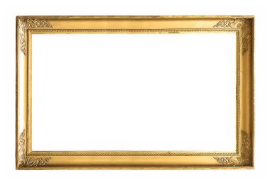 Beyaz arka plan üzerinde izole yaldızlı çerçeve