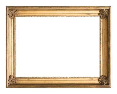 Beyaz arka plan üzerinde izole yaldızlı çerçeve