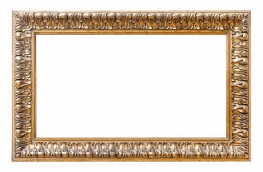 Beyaz arka plan üzerinde izole yaldızlı çerçeve