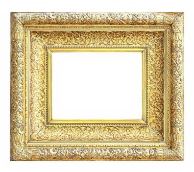 Beyaz arka plan üzerinde izole yaldızlı çerçeve