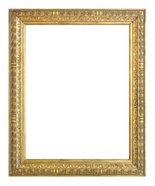 Beyaz arka plan üzerinde izole yaldızlı çerçeve