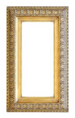 Beyaz arka plan üzerinde izole yaldızlı çerçeve