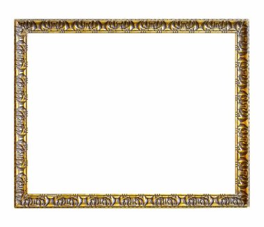 Beyaz arka plan üzerinde izole yaldızlı çerçeve