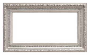 gümüş çerçeve beyaz arkaplanda izole edildi