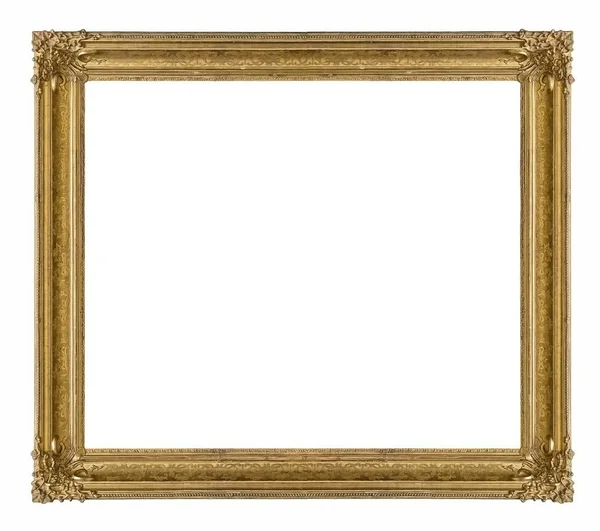 孤立在白色背景上的镀金的框架 — 图库照片