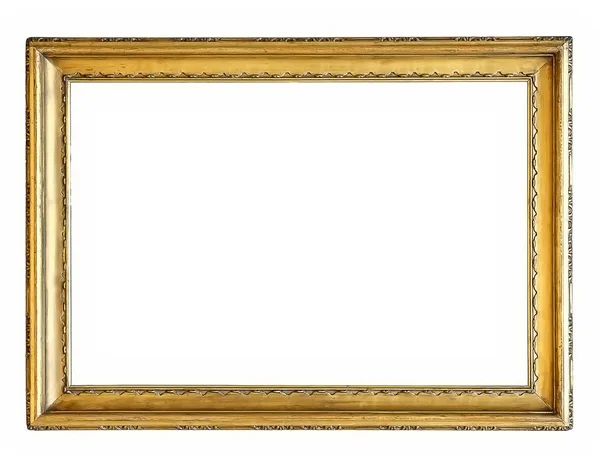 白い背景に分離された金色のフレーム — ストック写真