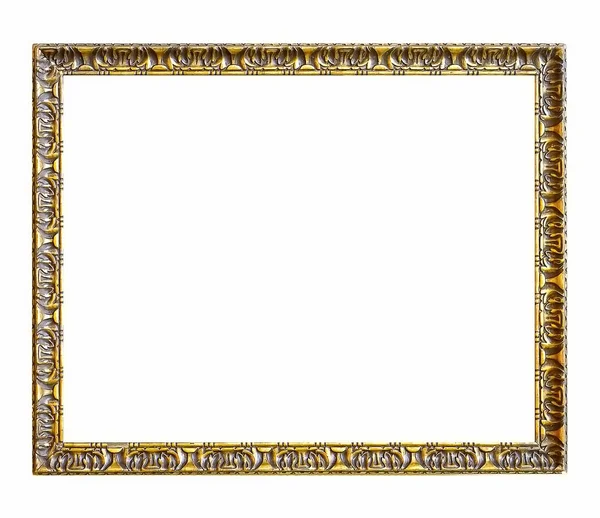 Marco dorado aislado sobre fondo blanco —  Fotos de Stock