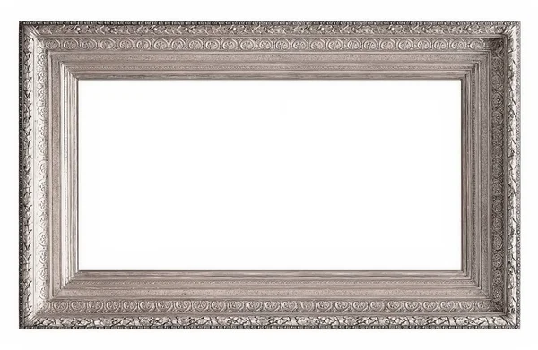 gümüş çerçeve beyaz arkaplanda izole edildi