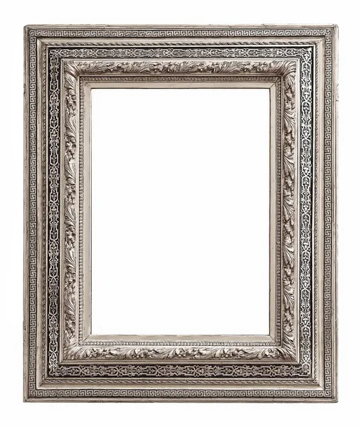 gümüş çerçeve beyaz arkaplanda izole edildi