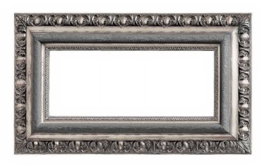 gümüş çerçeve beyaz arkaplanda izole edildi