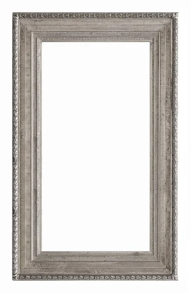 gümüş çerçeve beyaz arkaplanda izole edildi