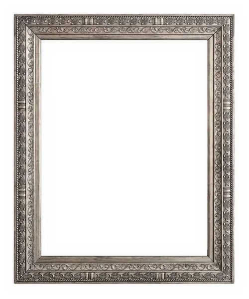 gümüş çerçeve beyaz arkaplanda izole edildi