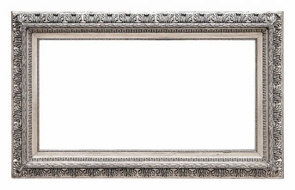 gümüş çerçeve beyaz arkaplanda izole edildi