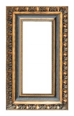 Beyaz arka plan üzerinde izole yaldızlı çerçeve