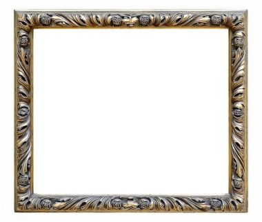 Beyaz arka plan üzerinde izole yaldızlı çerçeve