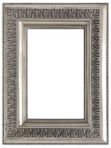 gümüş çerçeve beyaz arkaplanda izole edildi