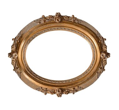 Beyaz bir arka plan üzerinde başyapıtlarından için altın çerçeve