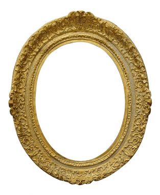 Beyaz bir arka plan üzerinde başyapıtlarından için altın çerçeve